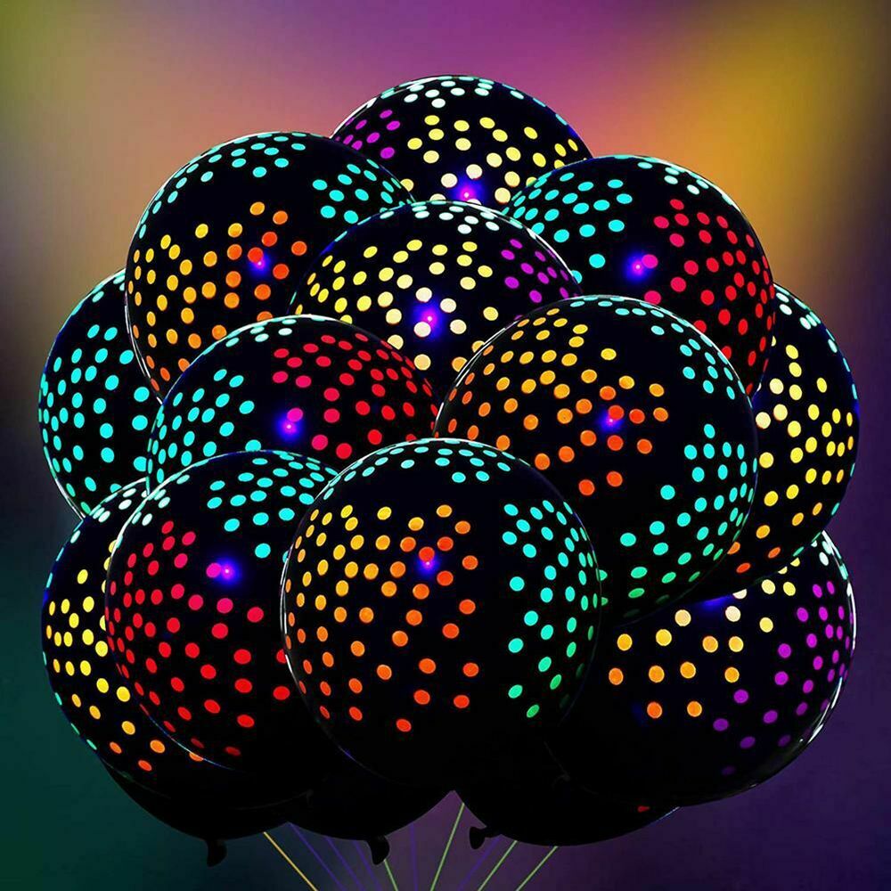 Supplies Latex Balloon Neon Glow Balloons Luminous Balloons UV Blacklight