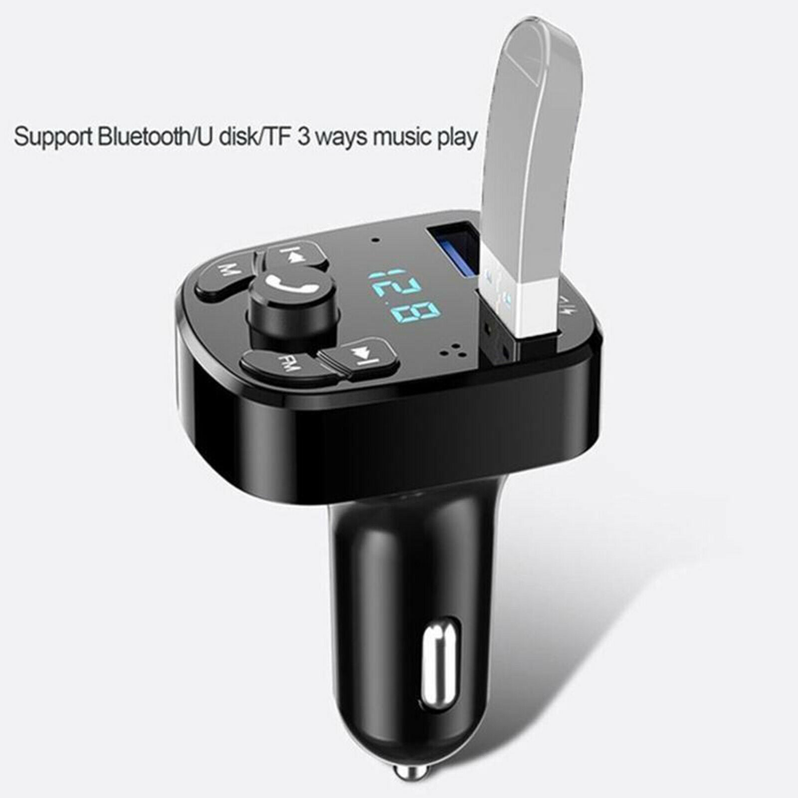 Bluetooth FM Transmitter Mp3 Music Adapter 12V/3.1A for All Smartphones