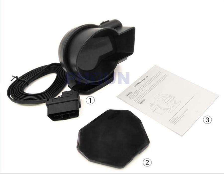 Car OBD2 Gauge Code Reader Trip Computer Speed Voltage Meter Fuel Water 6 Kinds