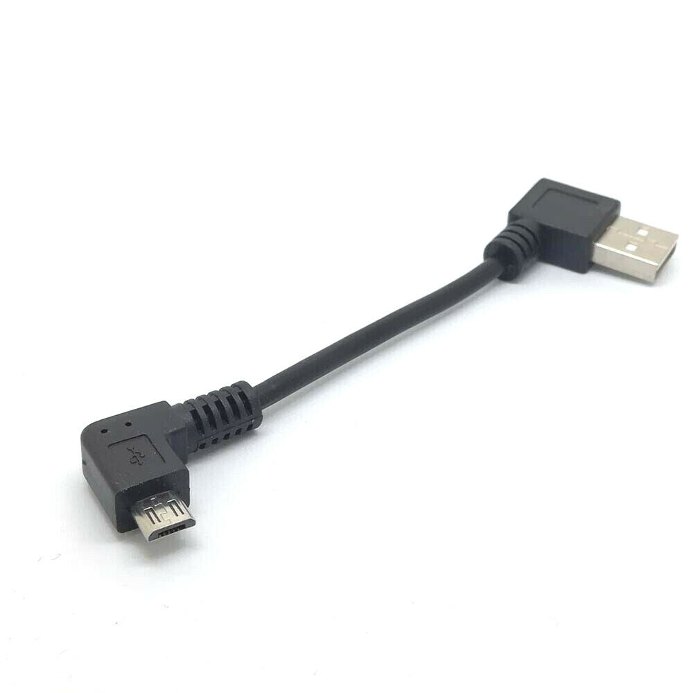 Short Right Angle 90° 2A Micro USB Quick Charger Charging Sync Data Cable 25CM