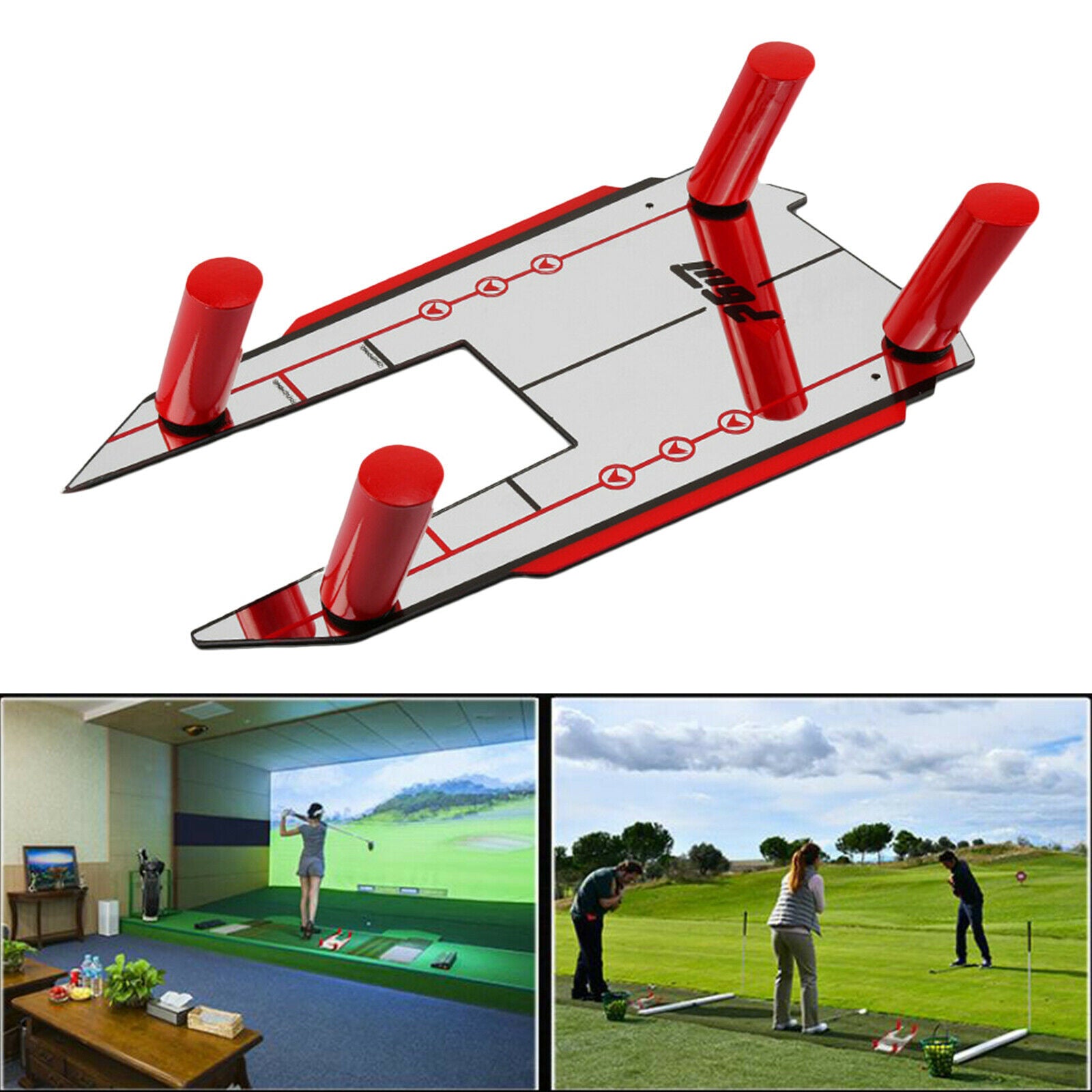 20x12Inch Golf Putting Eyeline Alignment Mirror Training Aid Swing Trainer
