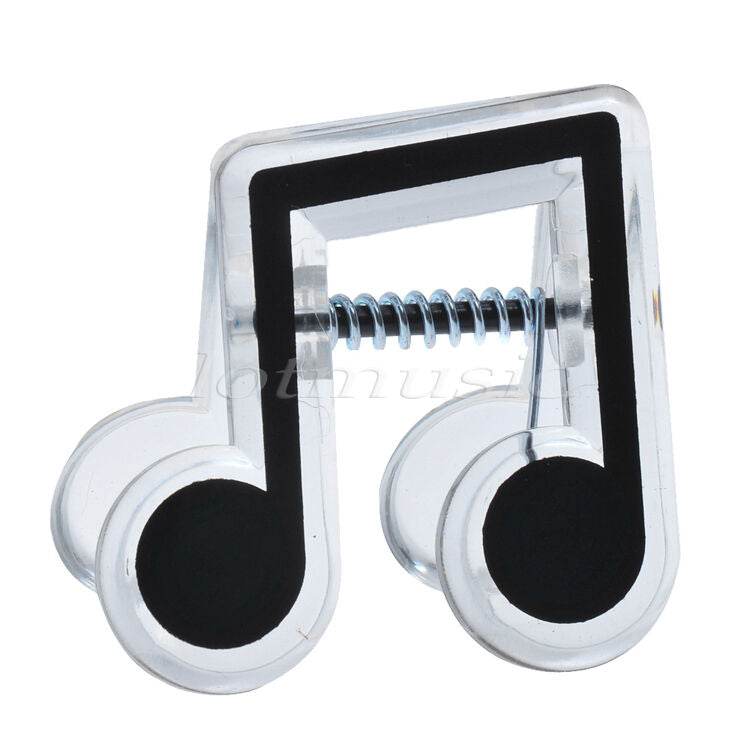2 Pcs Book Page Clips Steady Portable Piano Note Clips Clips Black ABS