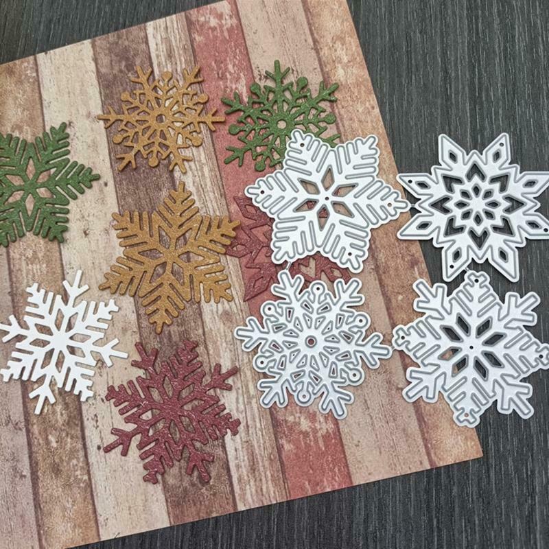 4pcs/Set Snowflakes Die Cuts Stencil Christmas Party Cards Making Supplies