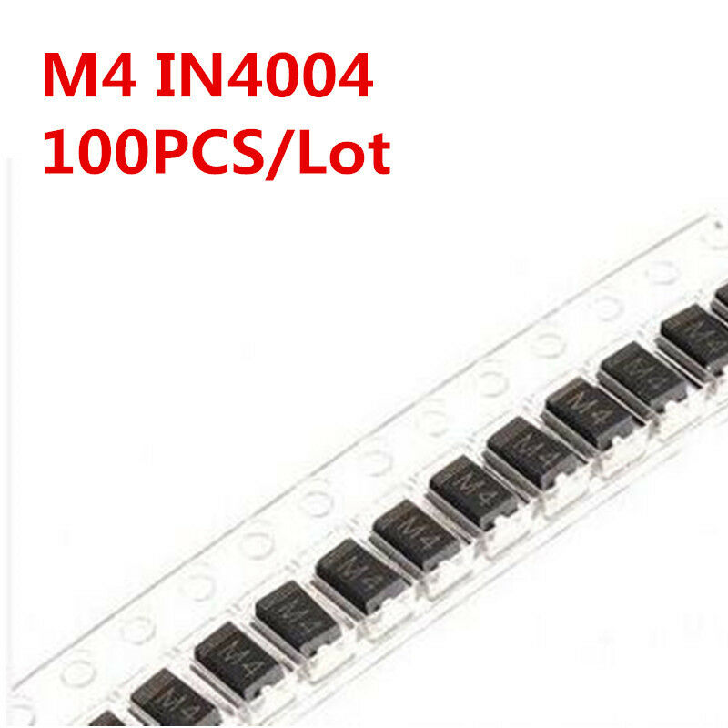 100Pcs/Lot M4 SMA 1N4004 IN4004 4004 1A 400V Rectifier Diode Diodes