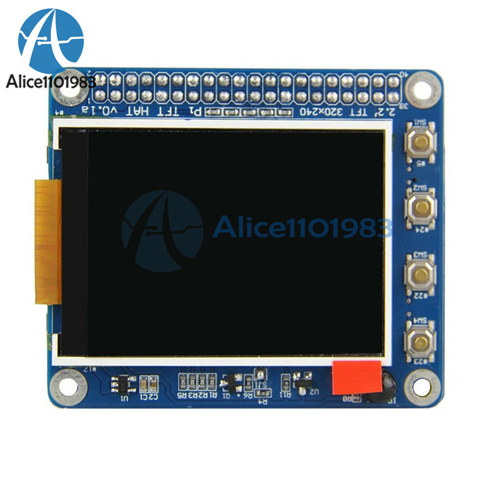 Raspberry Pi 2 3 3B/2B/B+ 2.2"TFT Screen LCD Display HAT w/Buttons IR Sensor
