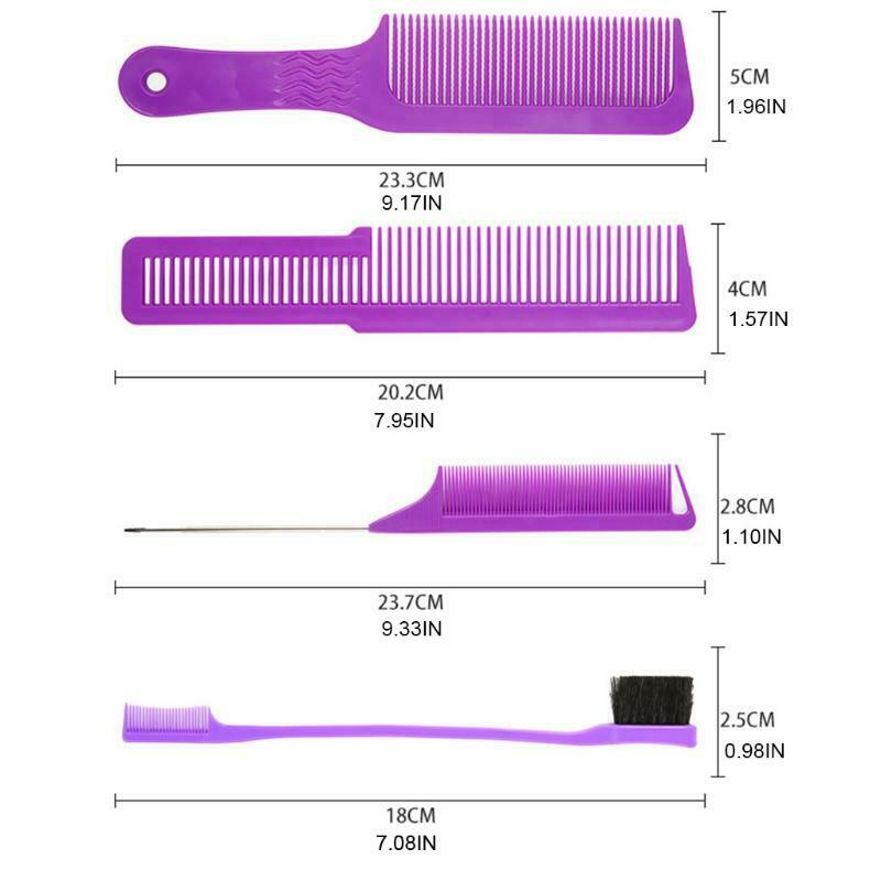 4pcs Anti-Static Wide Teeth Comb Detangling Hair Brush Combs Styling Tools