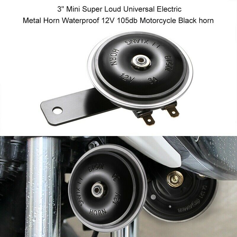 1 Pair 12V Motorcycle Electric Horn Plated Waterproof Loud Horn Motorbike VeS9U4