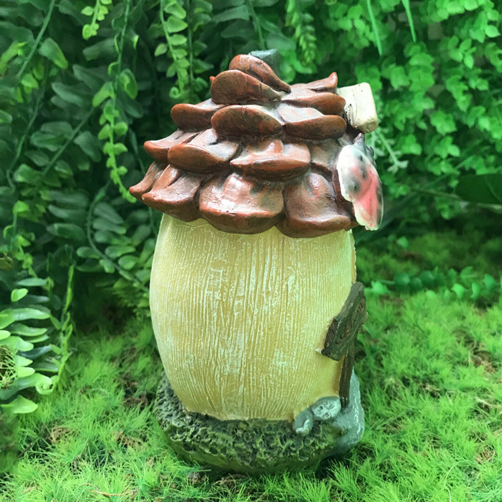 Handmade Solar Garden Statue Outdoor Lawn LED Light Sculpture Decoration