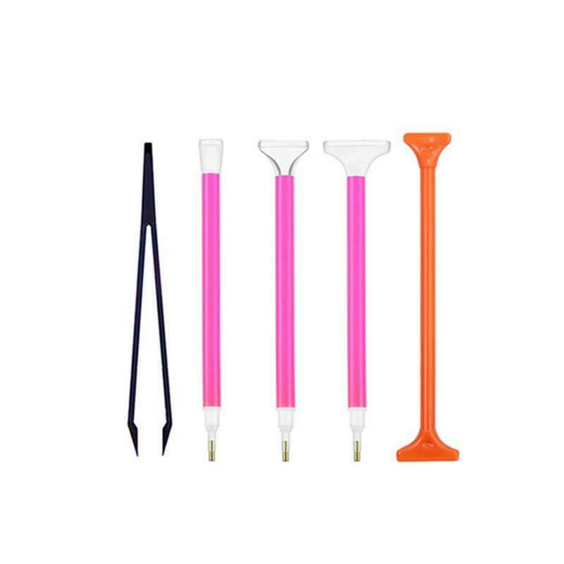 Diamond Painting Plate Tray Set with Diamond Painting Pens Tweezers Roller Glue
