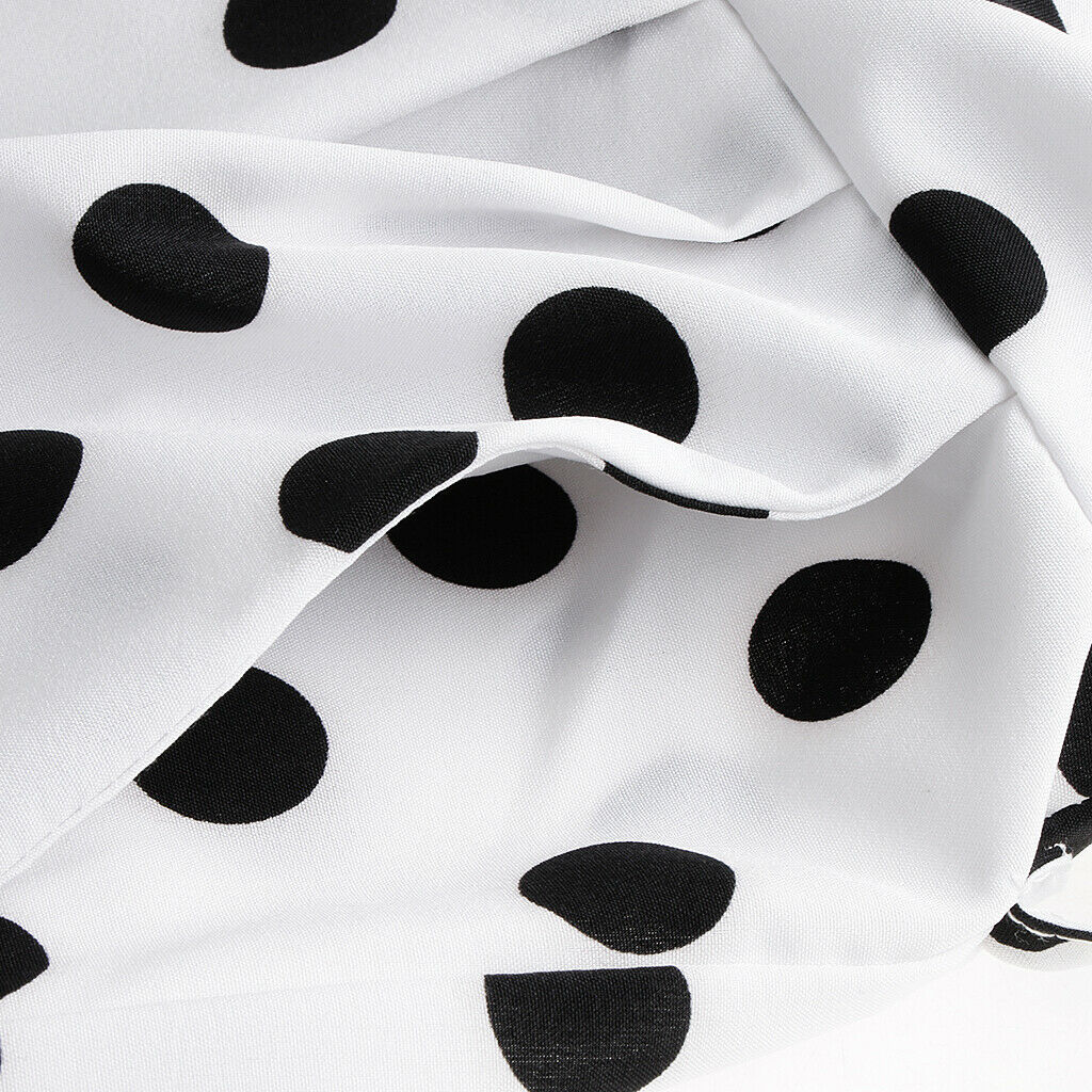 Womens Polka Dots Wide Leg Jumpsuit Romper Beach Holiday with Belt S White