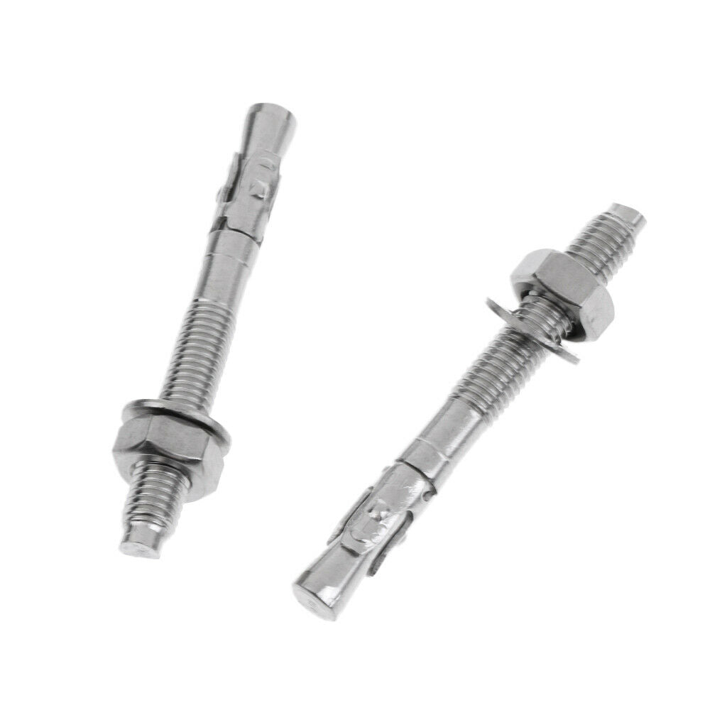 2 Pcs Stainless Steel Setcrew Expansion Bolt Anchor Nut Piton for Climbing
