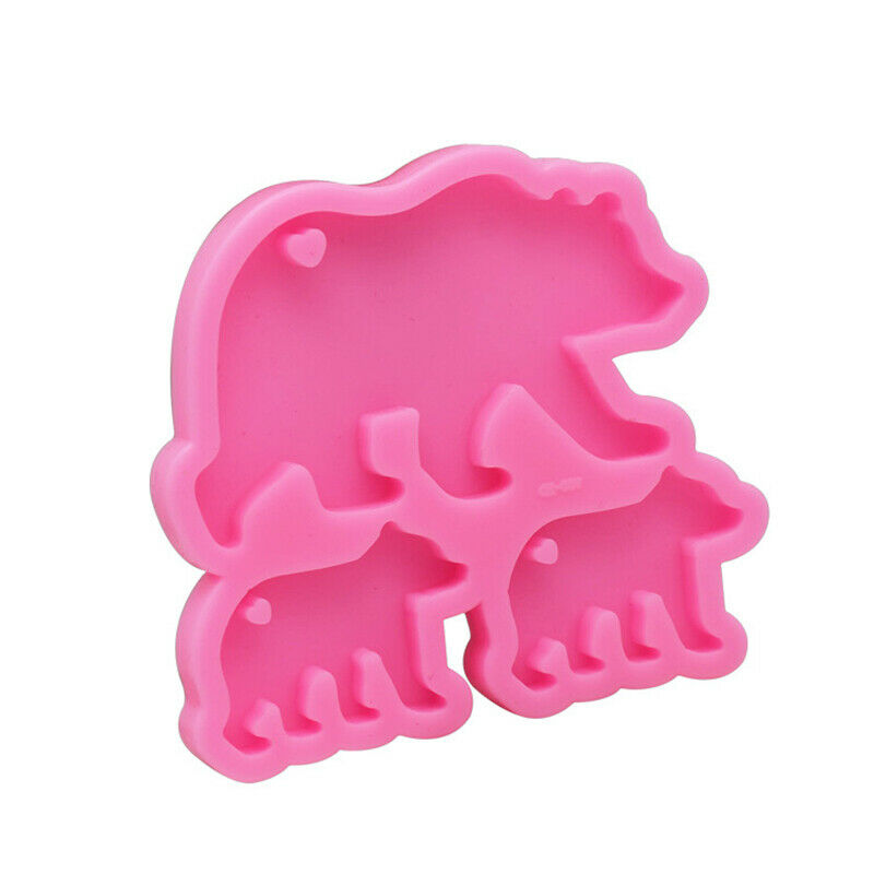 Bear Family Mold Mother and Baby Silicone Mold DIY Keychain Mold Custom K.l8