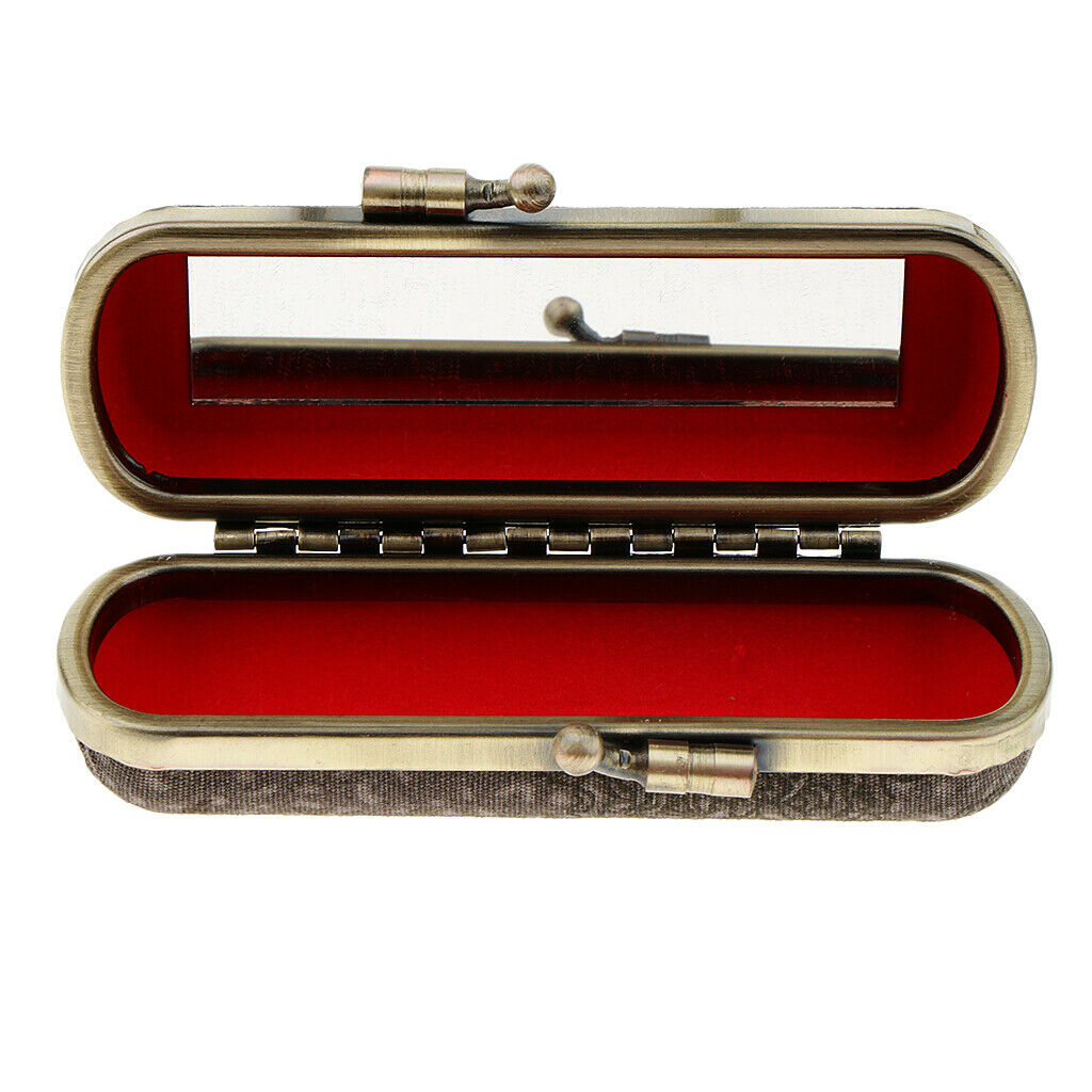 Beauty Design Lipstick Lip Gloss Case Storage Box Holder with Mirror Gray Rose