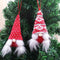 4pcs Gnomes Christmas Tree Ornaments Xmas Decor Plush Gnome Santa Elf Hanging