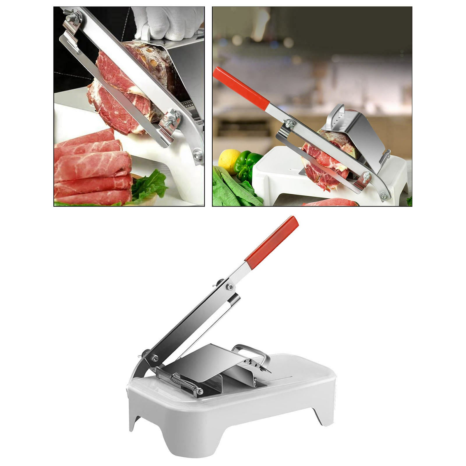 Home Stainless Steel Manual Beef Frozen Meat Slicer Cutter Slicing Machine