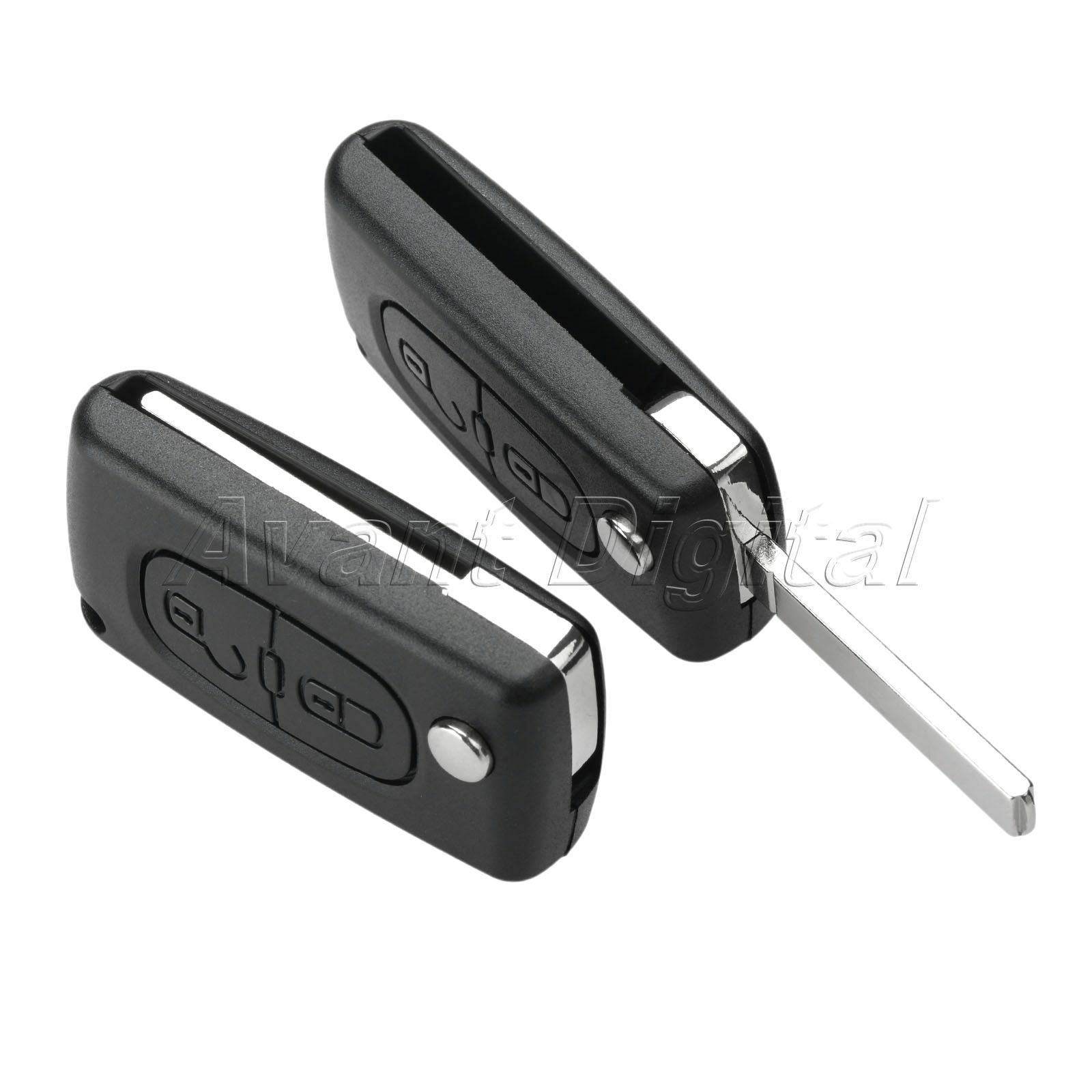 1Pc Remote Key D46 PCF7941 Chip VA2 Uncut Blade Fit For CITROEN C2 C3 C4 C5