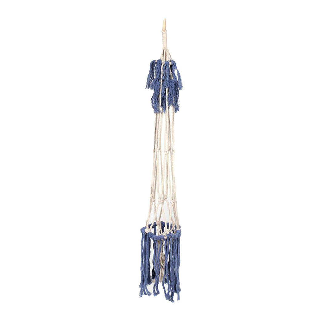 Garden Green Plant Wall Hanging Rope Handmade Knitted Cotton Flower Hanger Rope