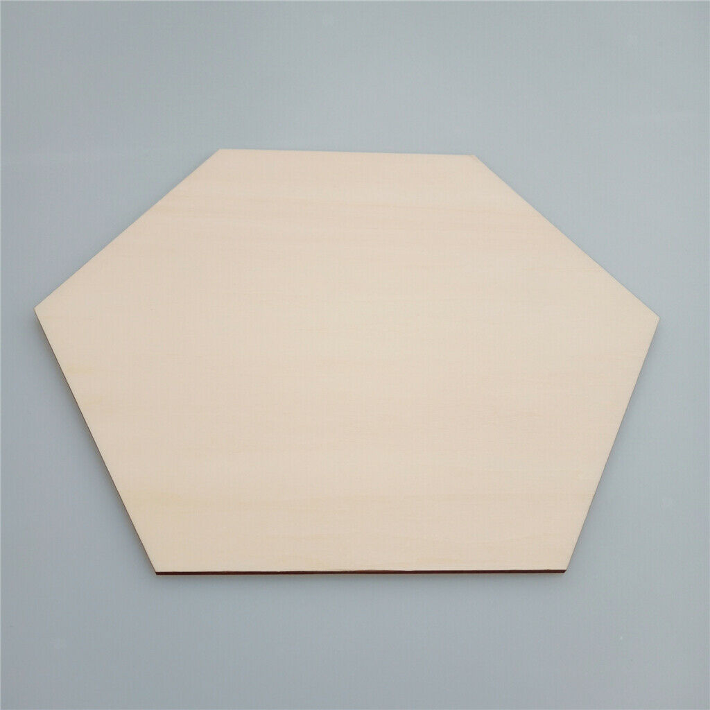 Blank Wooden Discs Cutout 3mm Thick for DIY Craft  Hexagon