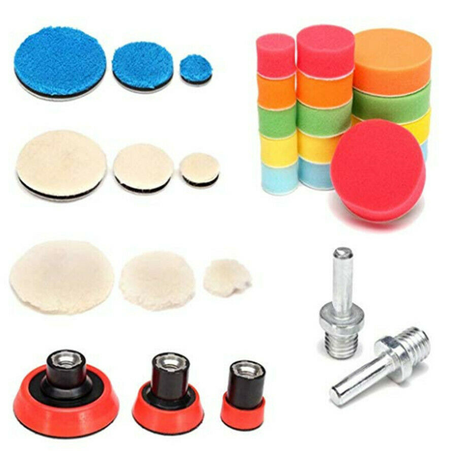 29Pcs Mixed Drill Buffing Buffer Pad Polishing Pad Backing Pad Kit Power Tools