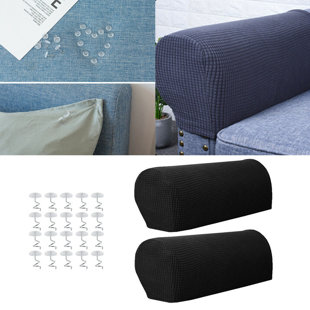 1 Pair Stretch Armrest Covers Couch Slipcovers Comfortable Anti-Stain Furniture