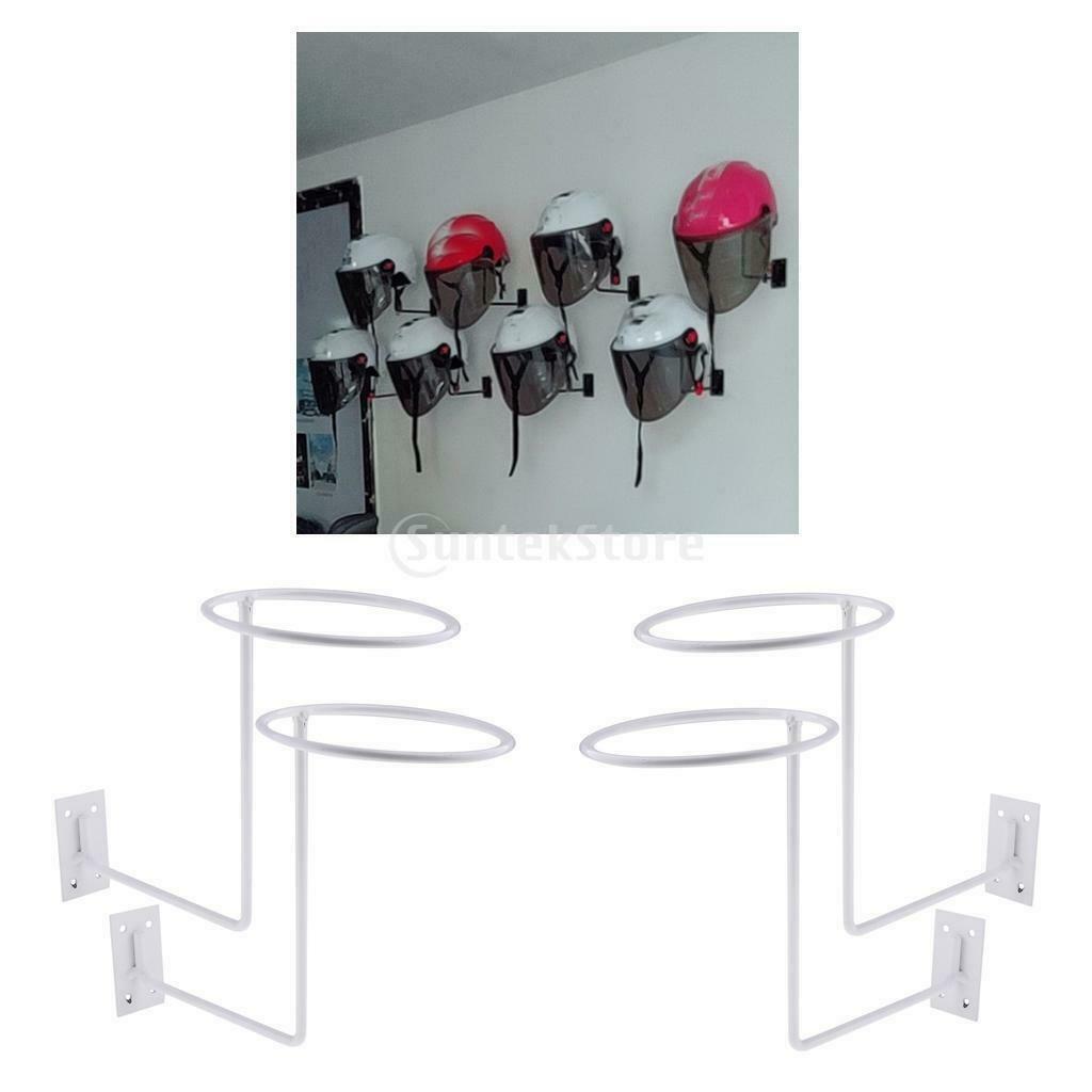 4pc Motorcycle Helmet Holder Bags Rack Hanger Showing Motorcycle Accessory