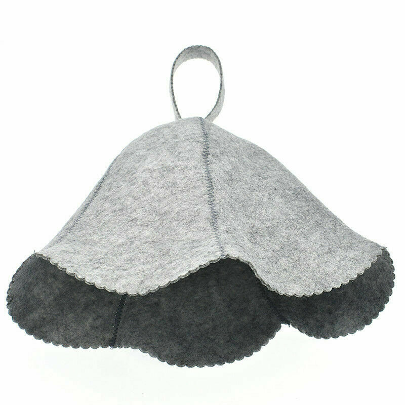 Wool Felt Sauna Hat Cap Gray Russian Bathroom House Head Protection Supplies Acc