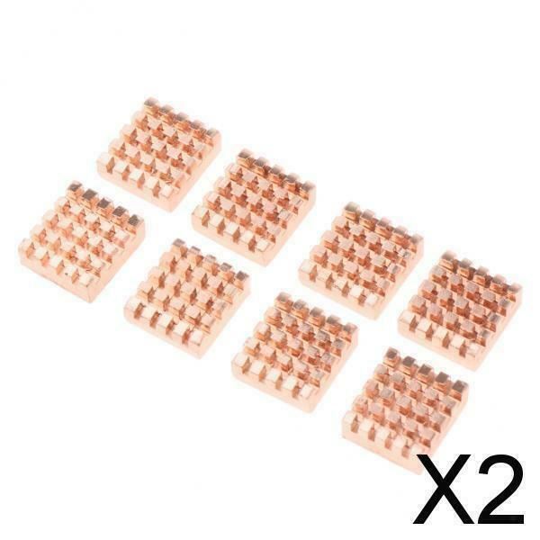 2X 8x Copper Heatsink Memory DDR RAM Cooler Heat Sinks Radiator Cooling Fin