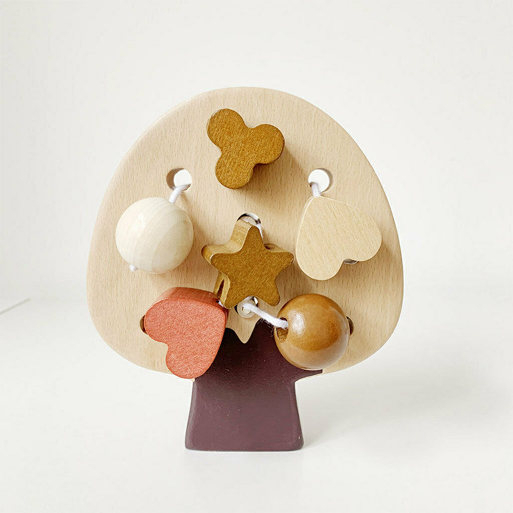 Wooden Puzzles Matching Game Wood Tree Chunky Jigsaw for Kids Toddlers