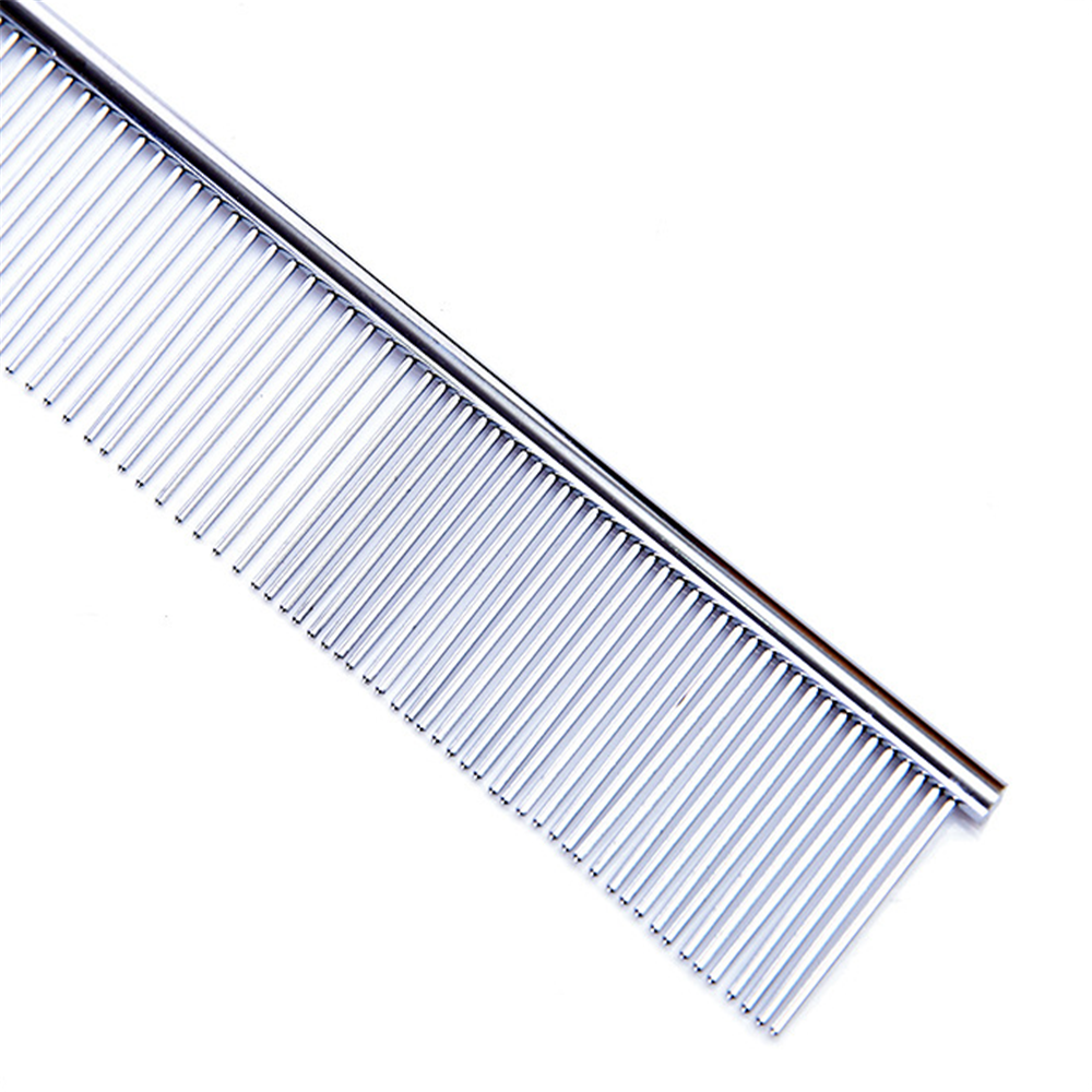 Pet Dogs Cats Stainless Steel Double Row Teeth Grooming Hair Comb Brush Fur Rake