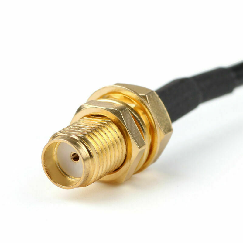 5PCS 20cm RG174 Cable MMCX Male Plug Right Angle to SMA Female Jack Coax   UA
