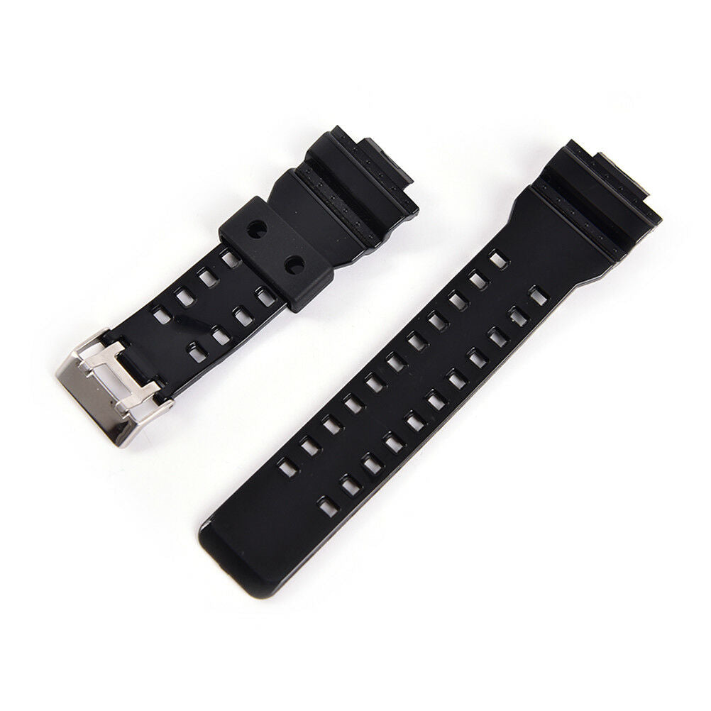 16mm Rubber Watchbands Men Black Sport Diving Silicone Watch Strap For g-.l8