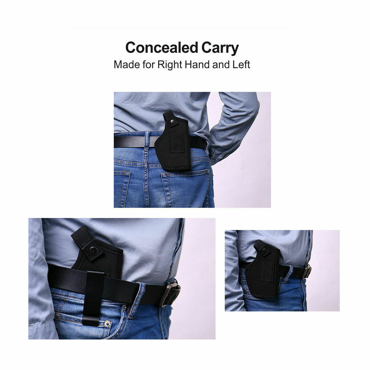 Concealed Carry Gun Holster Belt Metal Clip IWB OWB Holster Hunting Gun Pouch