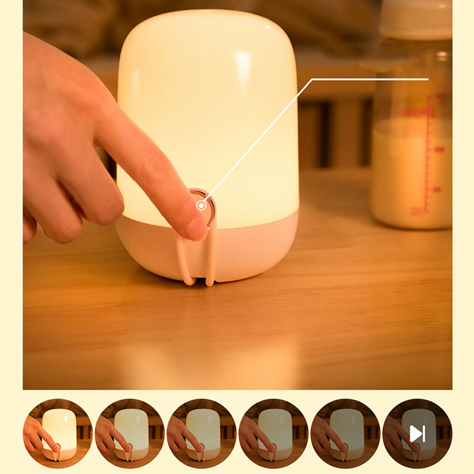 USB night light LED light desk lamp Stepless dimming living room