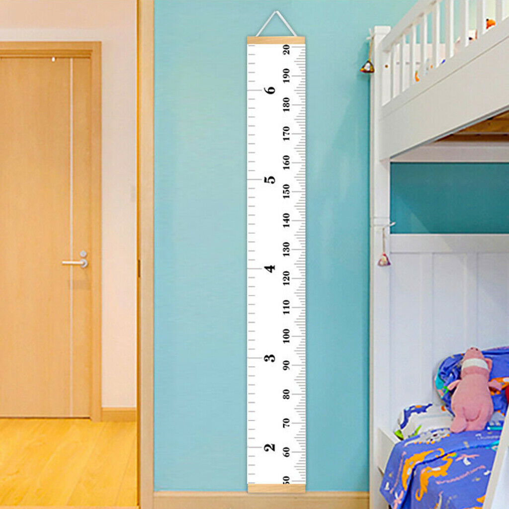 Canvas Wall Hanging Baby Growth Chart Ruler for Kids Boys Girls Measuring