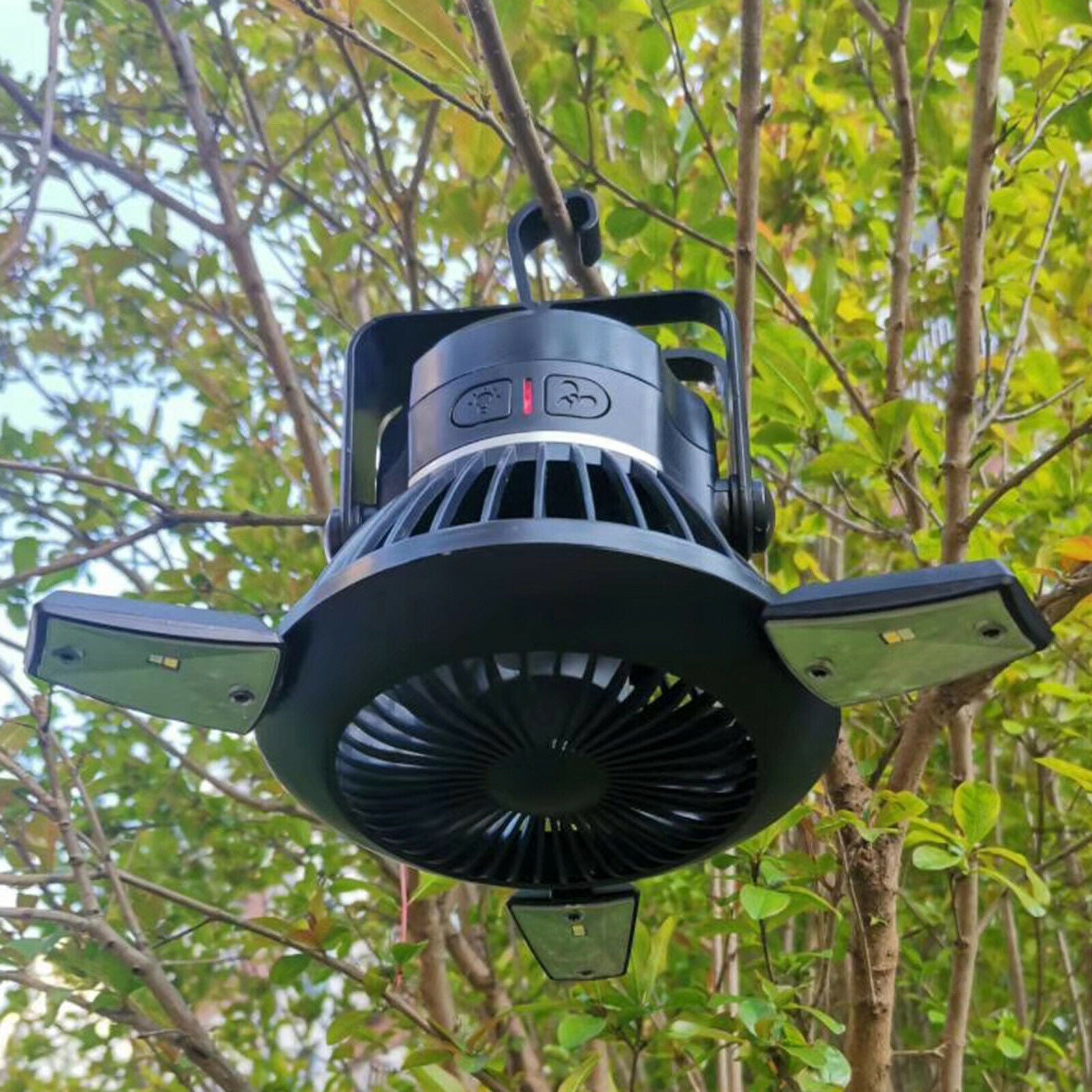 Multifunctional Solar Powered Camping Fan Tent Light Mosquito Killer Lantern
