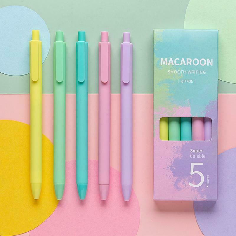 5 Pack Fancy Nice Rollerball Pen Gel Pen Wax Sealed Gel Pen 0.5mm for Journaling