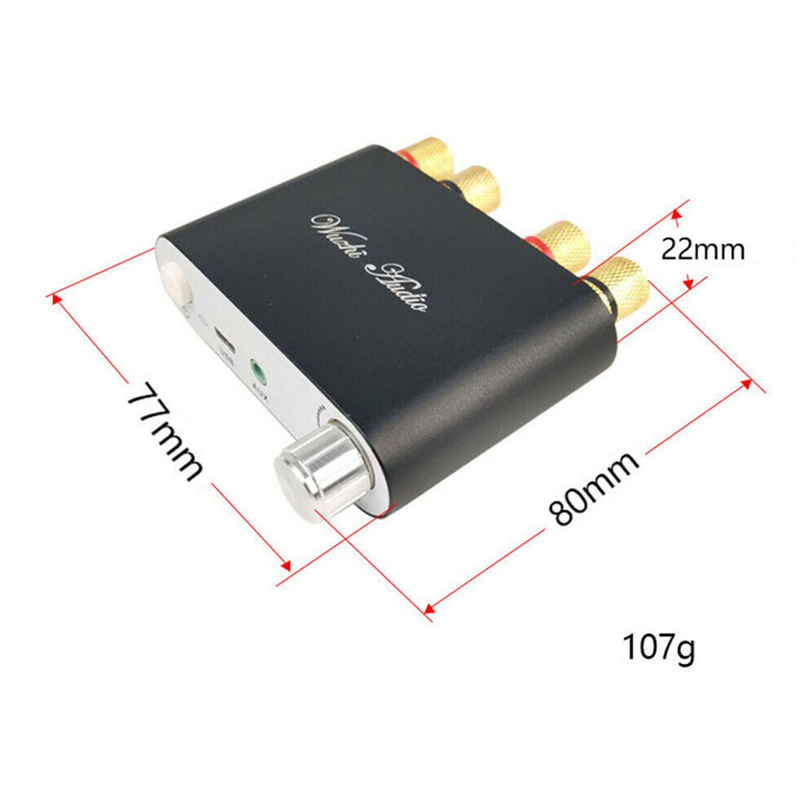 Black HiFi Bluetooth Digital Power Amplifier Mini Stereo Audio Amp 50W+50W