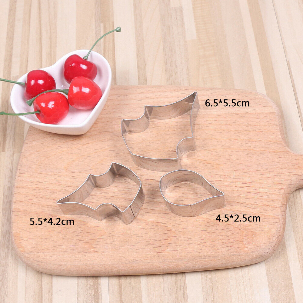 3pcs Polymer Cutter Stainless Steel Clay Tools Geometry Cookie Flower Cutting
