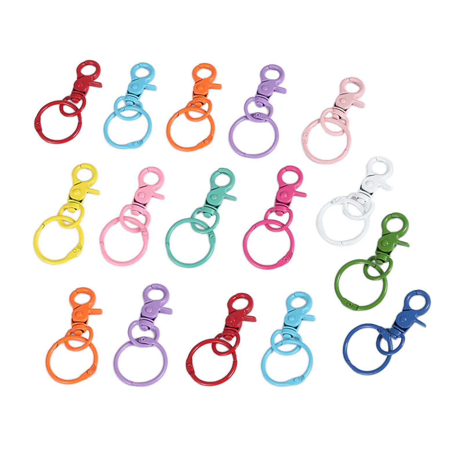 16x rotating metal lobster clasps for key rings