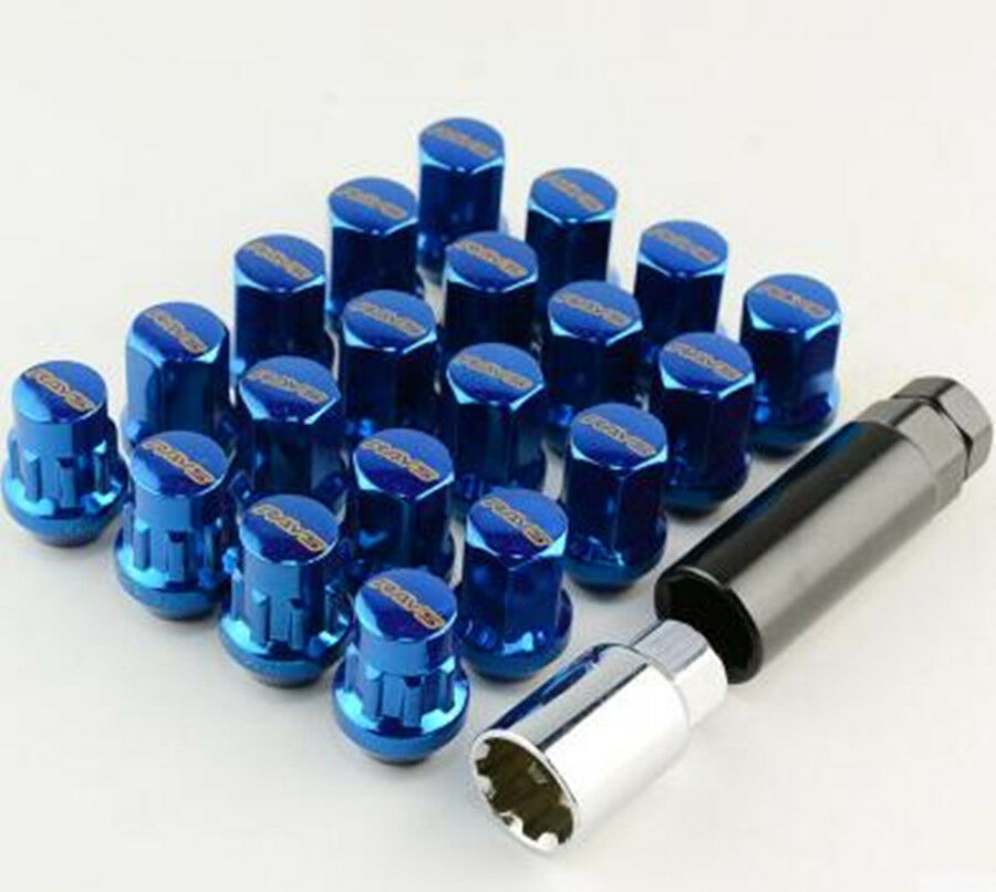 20PCS Racing Car SUV M12 X1.5 Blue Wheel Screws Lug Nut Cover Anti-theft Durable