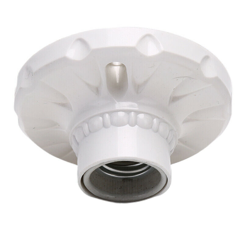 E27 Ceramics LED Light Bulb Holder Round Socket Base Hanging Lamp Socket .l8