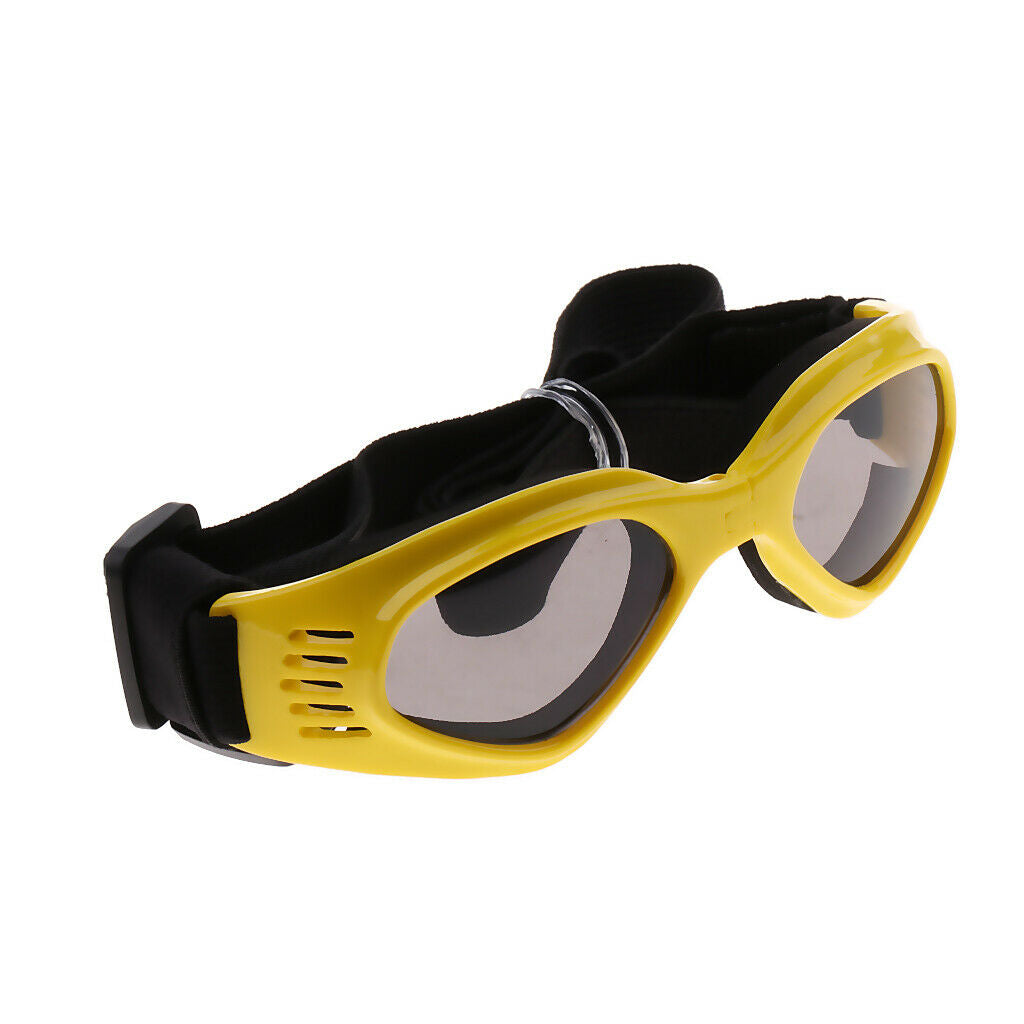 Pet Dog Goggles UV Sunglasses Anti-wind Glasses Eye Wear Protection  Yellow