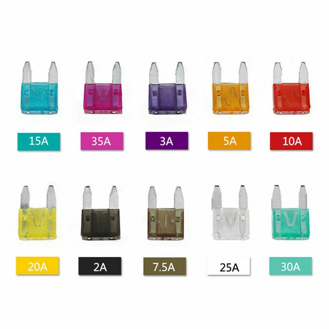120pc  Mini Fuse Assortment Set Auto Car Motorcycle Kit + Puller