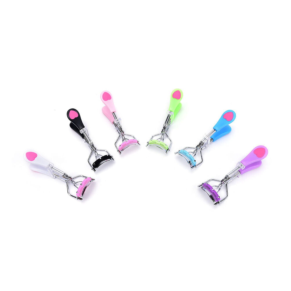 Handle Eye Curling Eyelash Curler Clip Beauty Makeup Eyelash Tool With CombDEAU