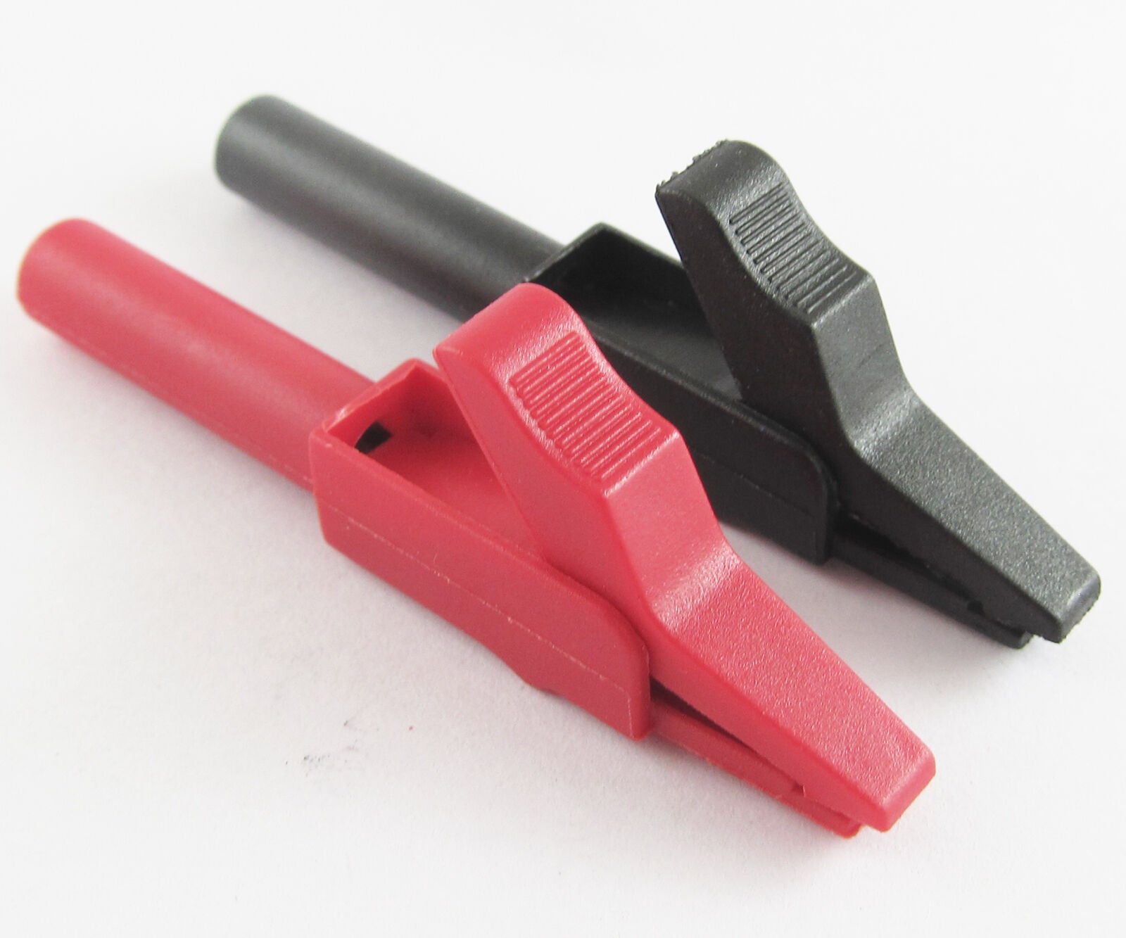 10pcs Full Insulated Alligator Clip to 4mm Banana Female Test Adapter Red Black
