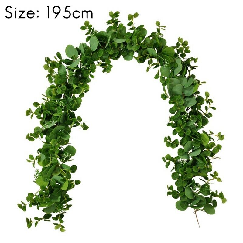 Artificial Eucalyptus Vines Handmade Garland Greenery Ivy for Wedding BackdrZ8W9