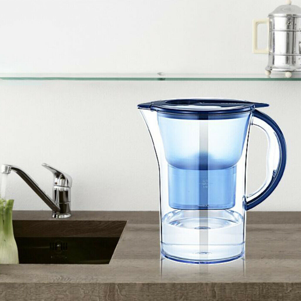 1x Water Filter Pitcher Water Reduces Chlorine Metals Clean Water Household Jug