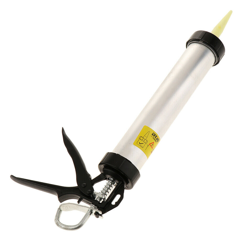 Sausage Gun, 12-inch Caulking Gun with Nozzle, Silicon Gun, Aluminum Caps