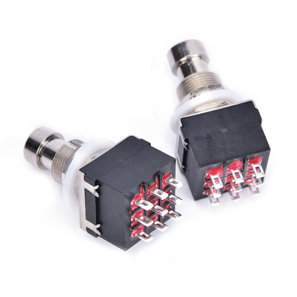 5 pcs 3PDT 9-Pin Guitar Effects Stomp Switch Pedal Box Foot Metal True  BDAU