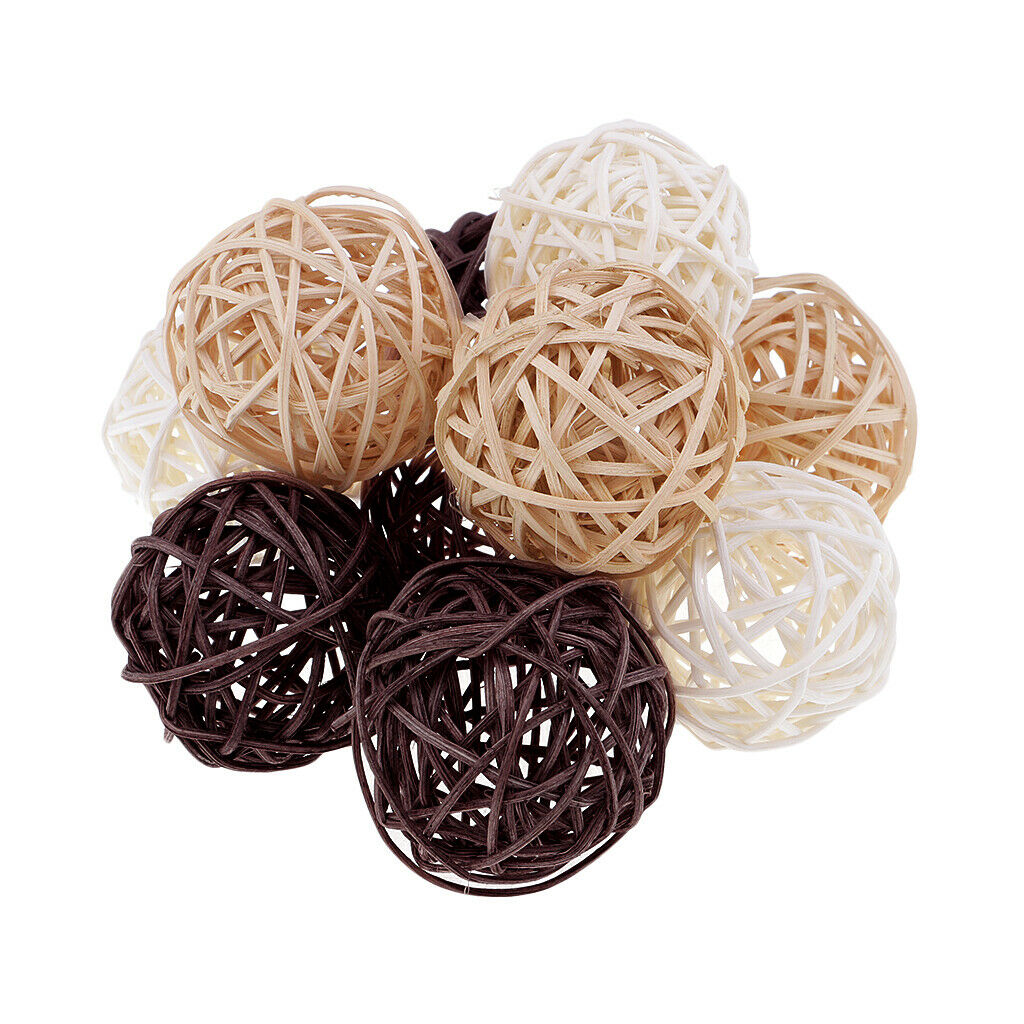 10x/5cm Various Rattan Balls,Christmas Home Wedding Party Decoration DIY Craft